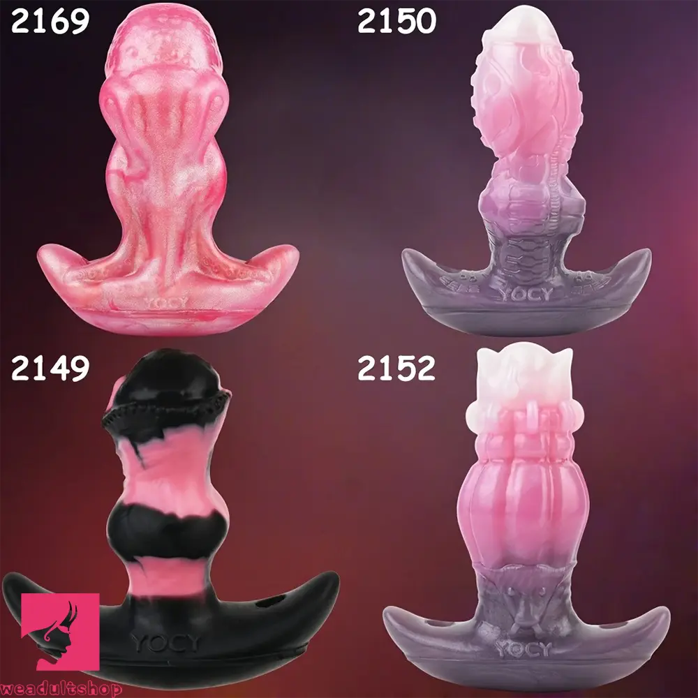 2.91in 3.66in 5.63in Small Knot Horse Tentacle Silicone Cock Strap on Dildo