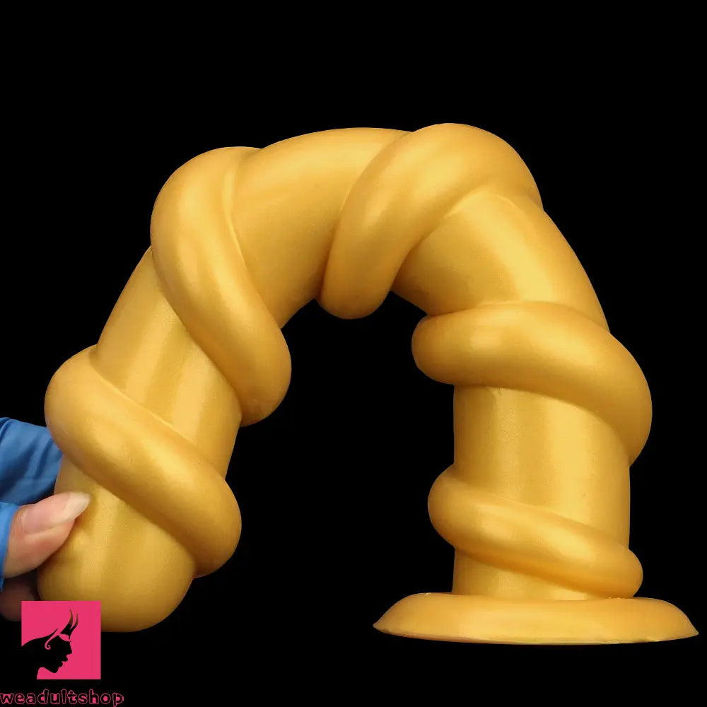 13.18in Gold Silicone Extra-long Thread Huge Dildo For Anal Pleasure