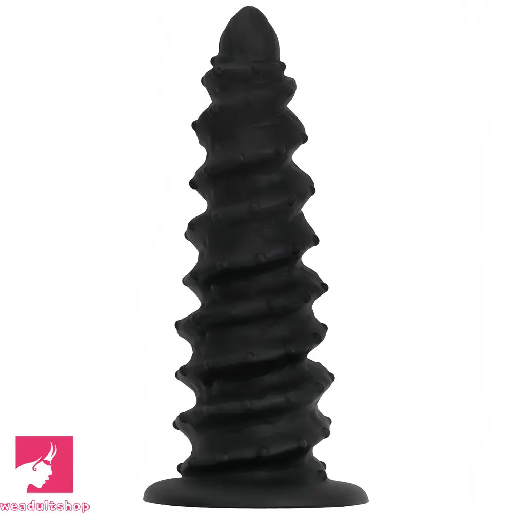 10.43in 12in 14.17in Extra-Big Long Threaded Silicone Sharp Head Dildo