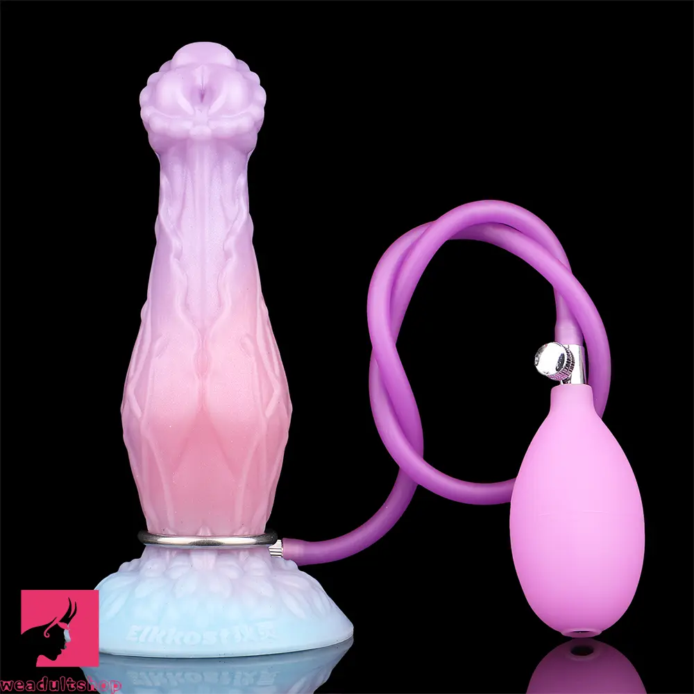 8.3in Inflatable Silicone Soft Fantasy Dildo Adult Toy For Gay Men Cock