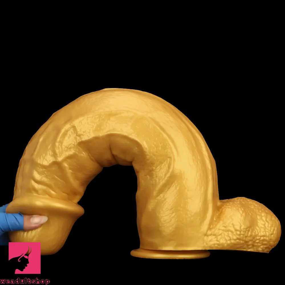 18.11in Gold Silicone Soft Huge Thick Long Dildo For Anus Vagina Cock