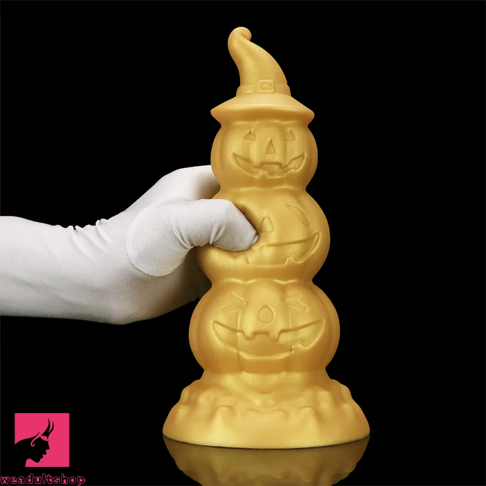 5.9in 6.69in 7.48in 8.26in 9.05in 9.84in Halloween Pumpkin Butt Plug Dildo
