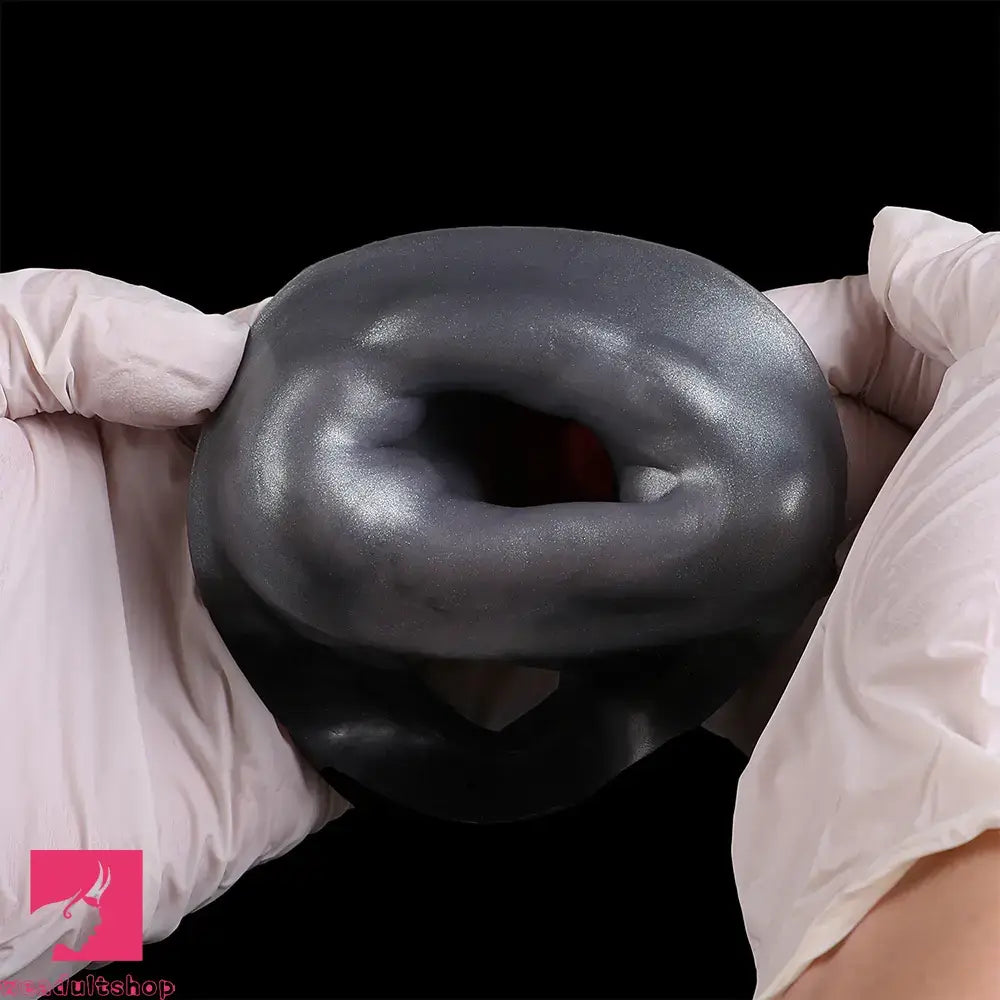 7.87in Hollow Fantasy Silicone Penis Sleeve Dildo For Physical Delay Control