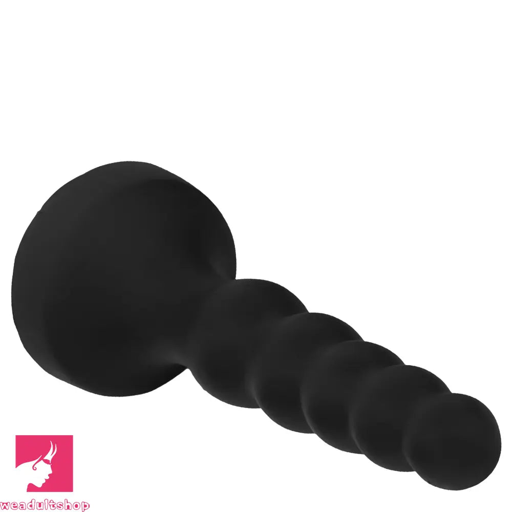 6.69in 8.66in 10.23in Black Silicone Soft Large Anal Plug Cock Dildo