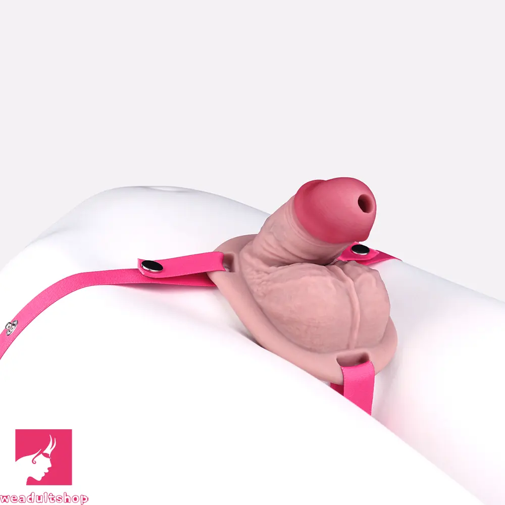 4.33in Real Hollow Chastity Cage Dildo Female Couples Anal Insertor