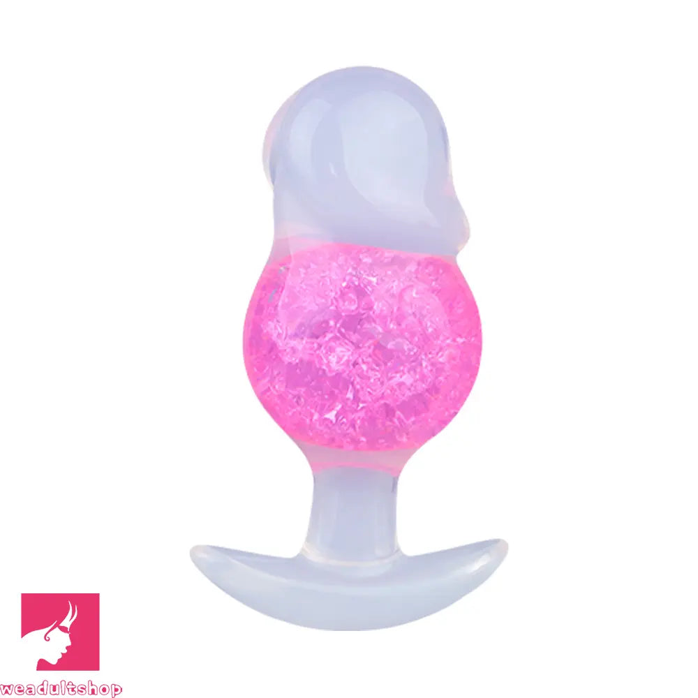 4.96in Luminous Silicone Anal Beads Dildo Anal Sex Toy For Adult Cock