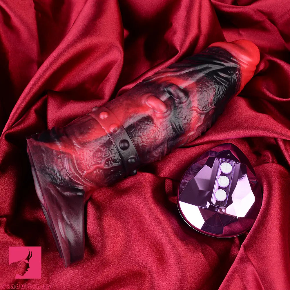5.98in 7.09in Silicone Cock Sleeve Spiked Hollow Vibrating Odd Cock Dildo
