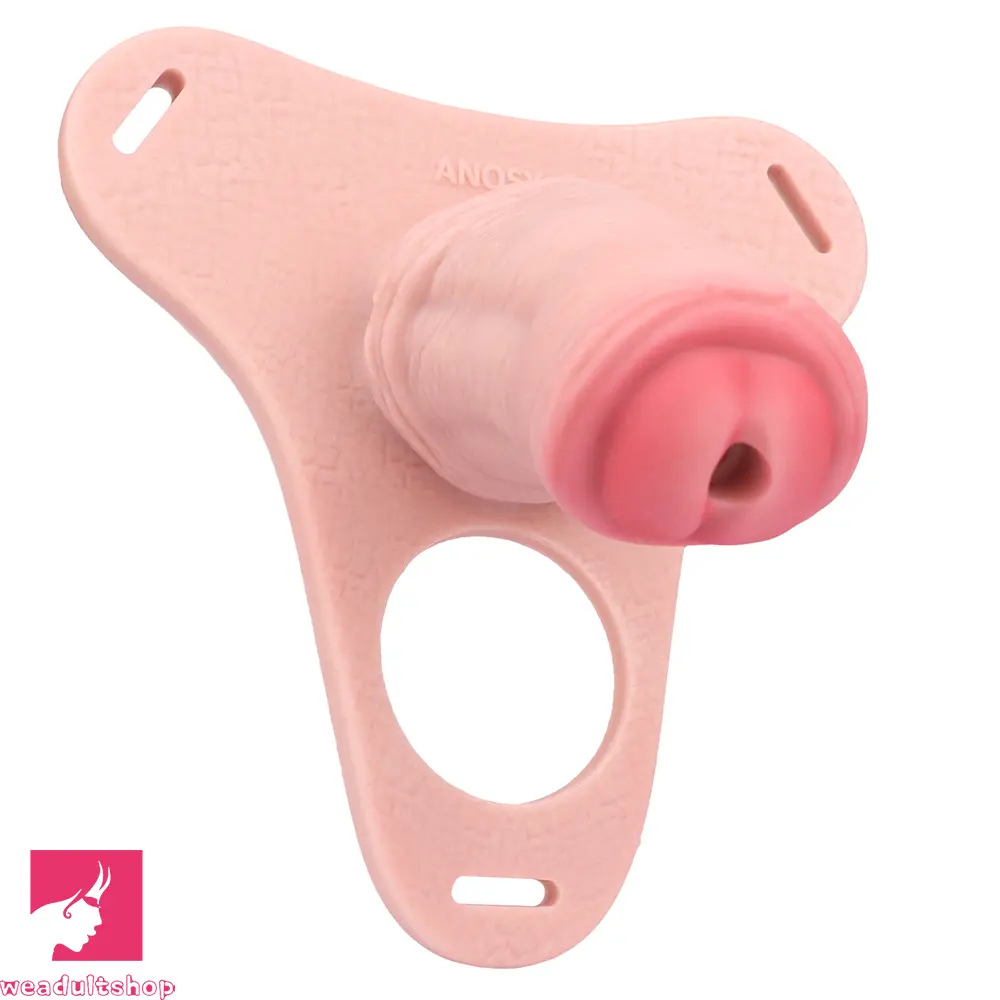 5.31in Silicone Horse Animal Penis Cage Strap on Chastity Dildo With Lock