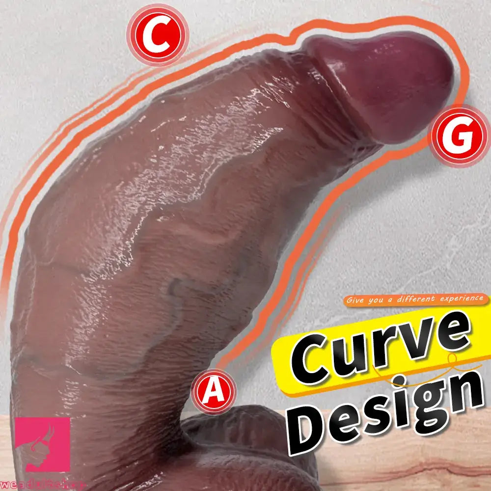 9.05in 10.23in 11.41in Strap on Realistic Soft Dildo Penis Masturbator