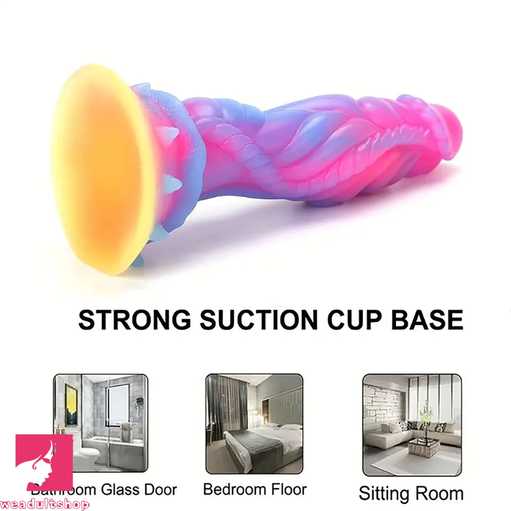 8.66in Glowing Dragon Silicone Monster Dildo For Women Prostate Massage