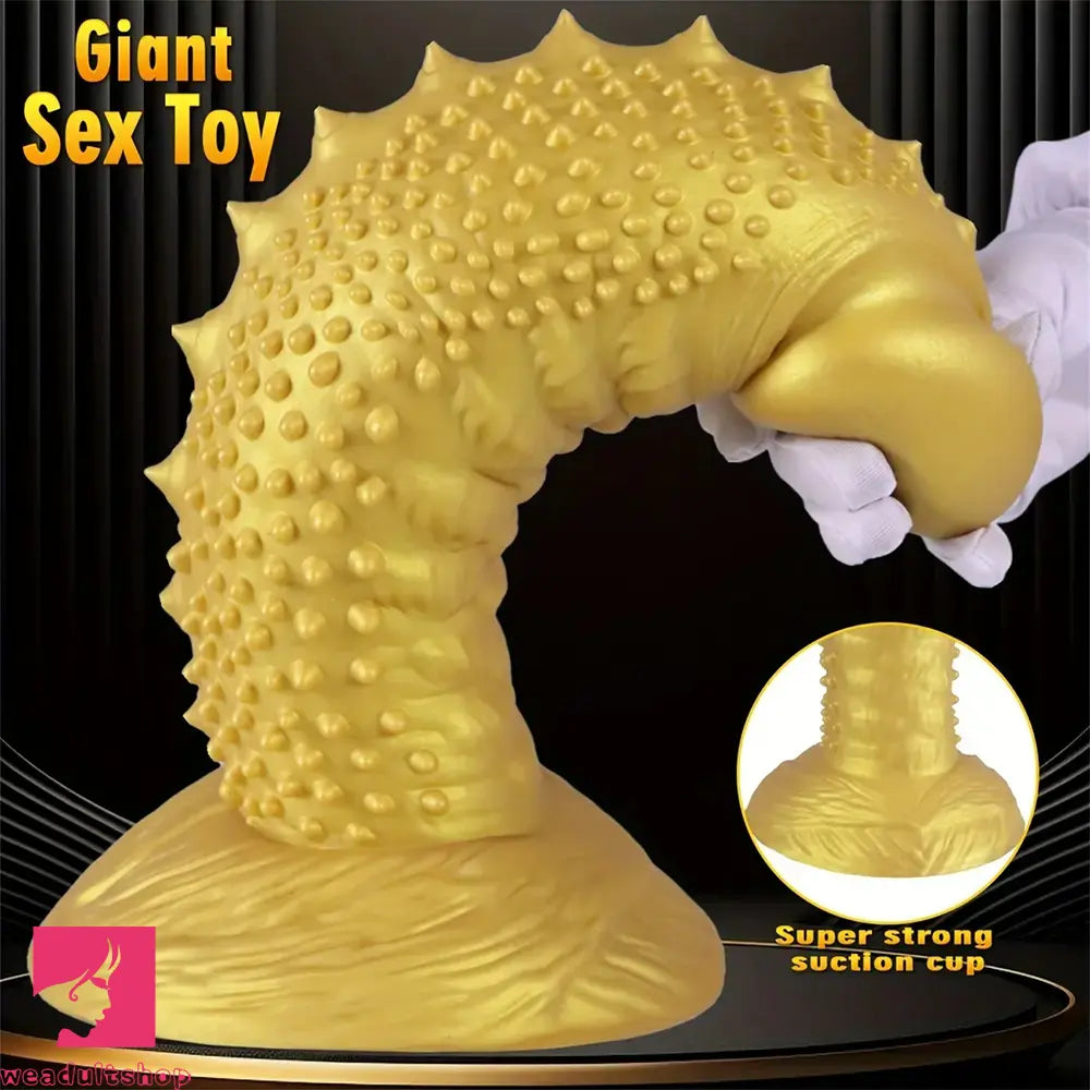 7.08in 8.66in 10.23in 11.81in 13.38in Spiky Particles Huge Dildo With Penis