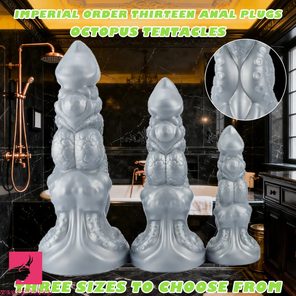 6.69in 9.05in 11.02in Dragon Tentacle Monster Silicone Butt Plug Solo Dildo