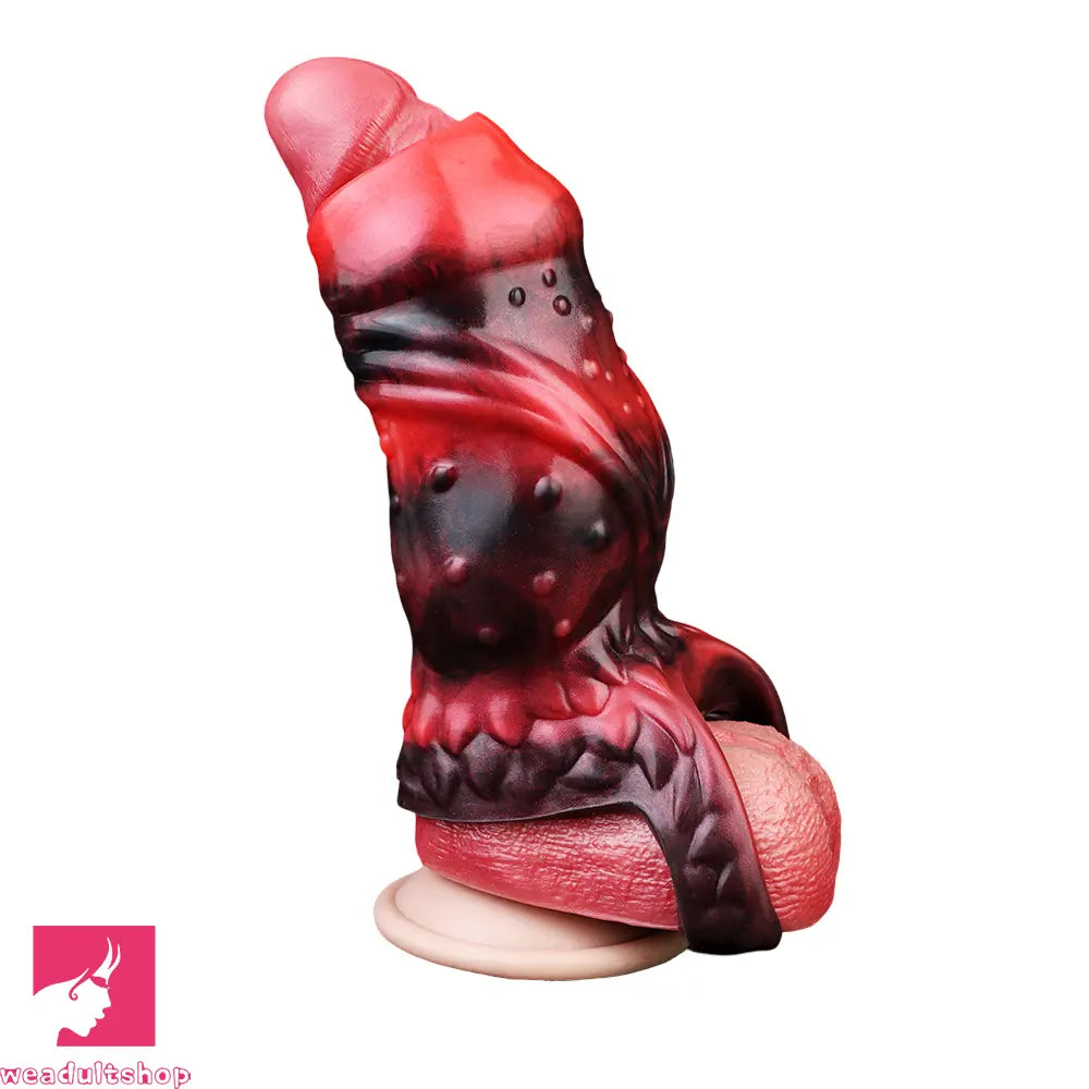 3.54in 4.72in 5.51in 6.69in Monster Scard Dildo Sleeve Cock Extender Toy