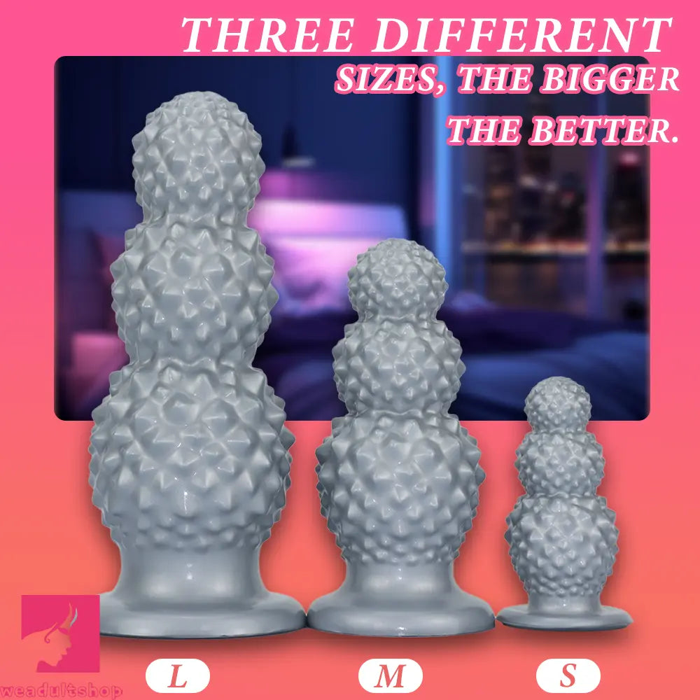 4.52in 6.73in 9.44in Lychee Shape Silicone Soft Butt Plug Dildo Sexy Product