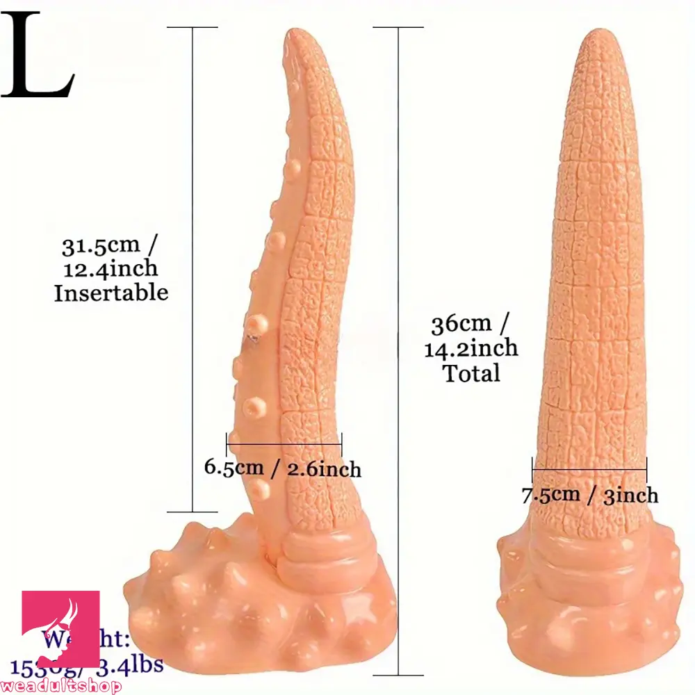 9.5in 14.2in Octopus Tentacle Big PVC Dildo For Anal Sex Expansion Game