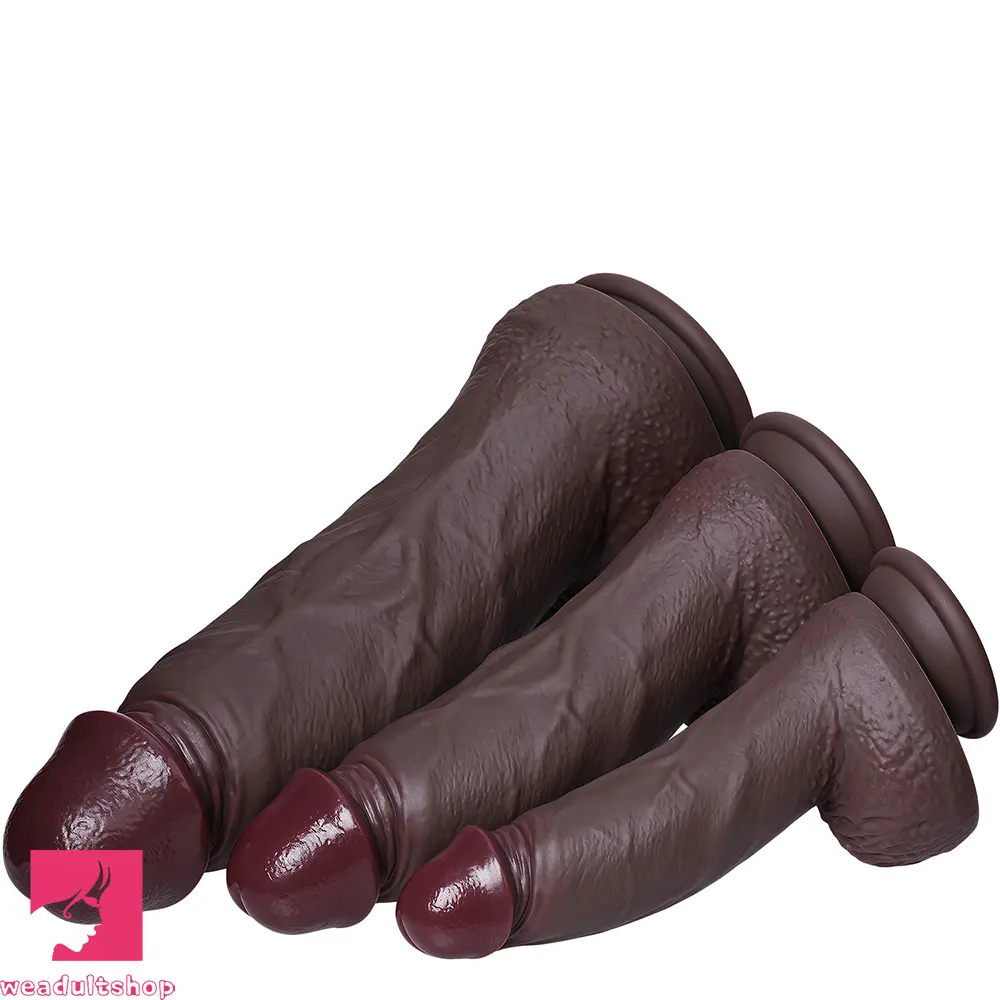 7.68in 9.06in 11.61in Dual Density Silicone Big Soft Dildo Lifelike Cock