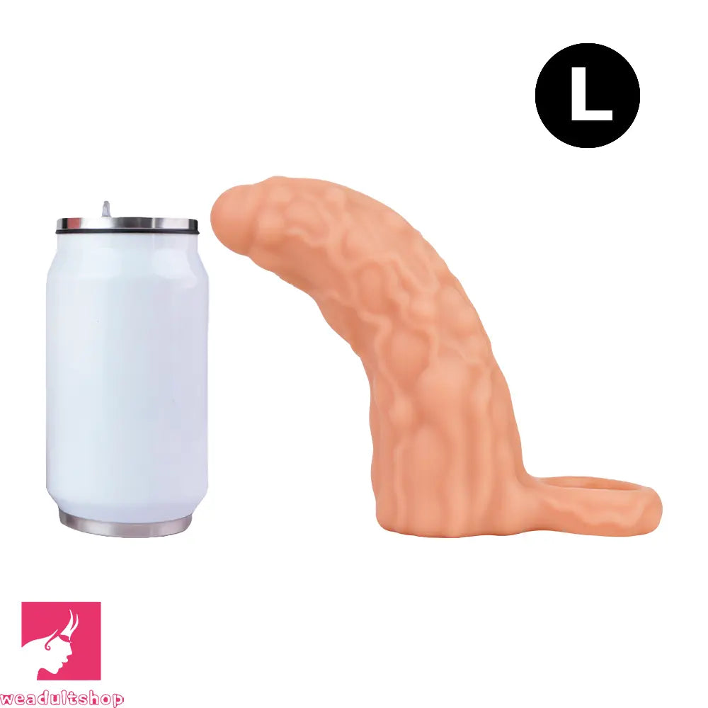 5.91in 6.69in Vibrating Cock Sleeve Dildo With Cock Ring For Gay Female