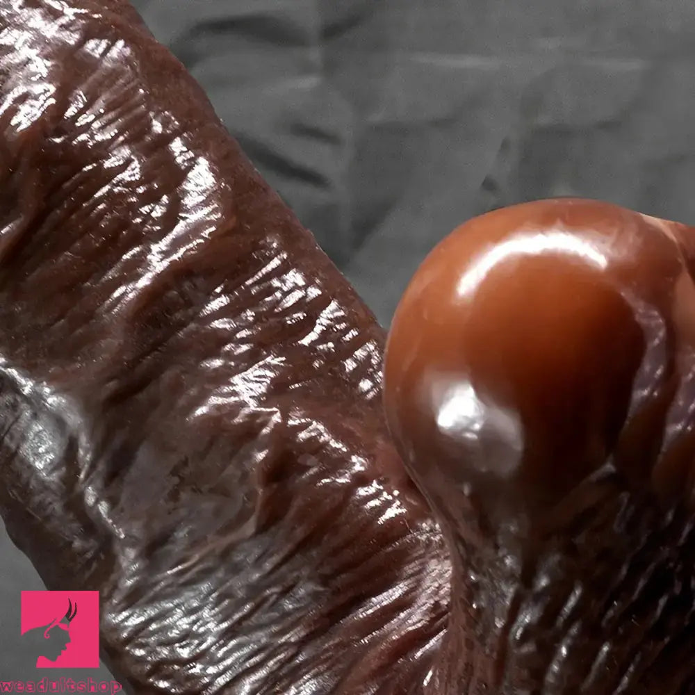 7.48in 8.66in Realistic Lifelike Liquid Silicone Sliding Skin Dildo For Orgasm