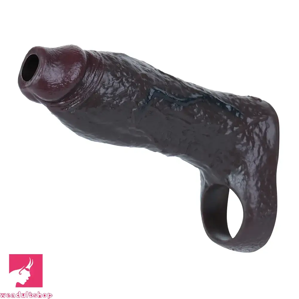 5.59in Realistic Dildo Penis Sleeve Cock Ring For Deep Stimulation Love