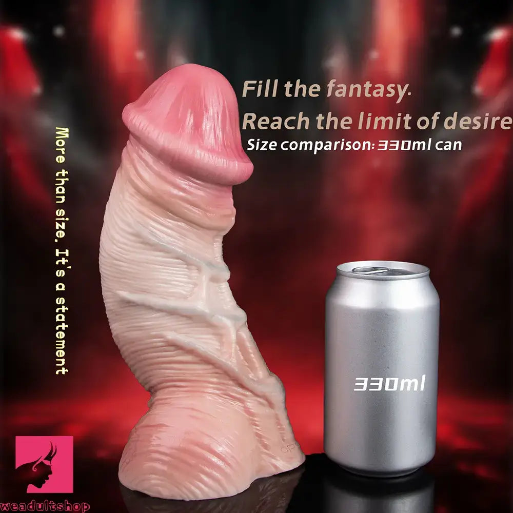 9.17in Double Layer Silicone Soft Big Dildo For Anal Training Masturbation Toy