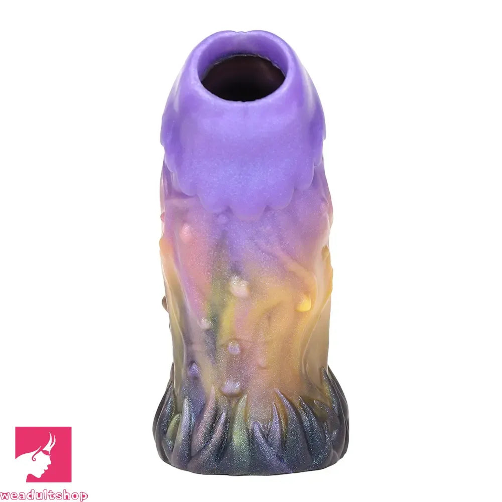 5in Dragon Fantasy Spiked Silicone Soft Dildo Sleeve Cock Extender Sex Toy