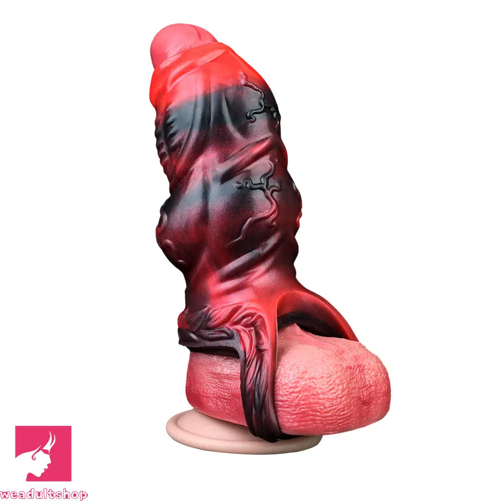 4.8in 5.59in 6.69in Dog Knot Animal Soft Dildo Sleeve Cock Extender Sex Toy