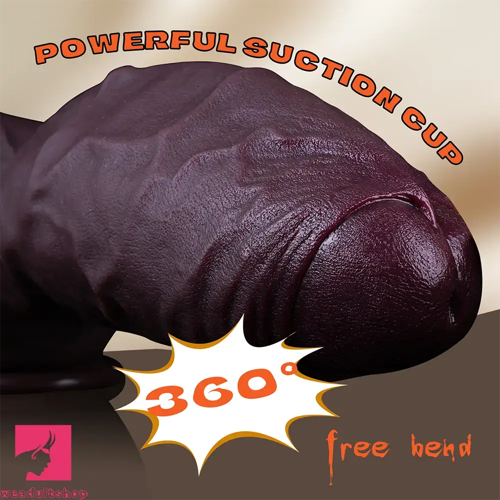 5.91in 7.48in 8.86in 10.43in Realistic Silicone Uncut Thick Dildo Sex Love Toy