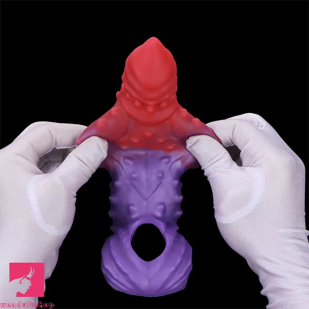 4.72in 5.31in 5.9in Spiked Cock Hollow Dildo Sleeve Penis Extended Sheath