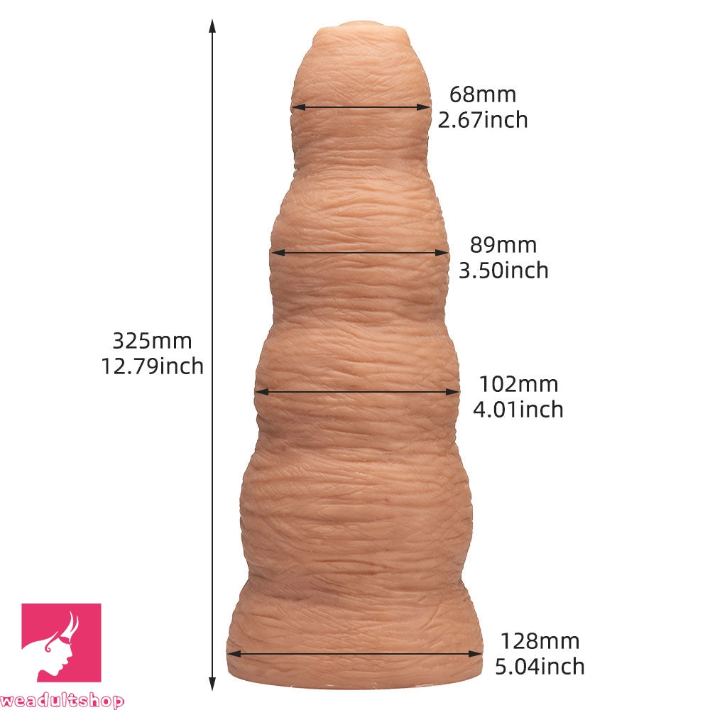 12.79in Huge Foreskin Anal G Spot Lifelike Wide Silicone Uncut Dildo