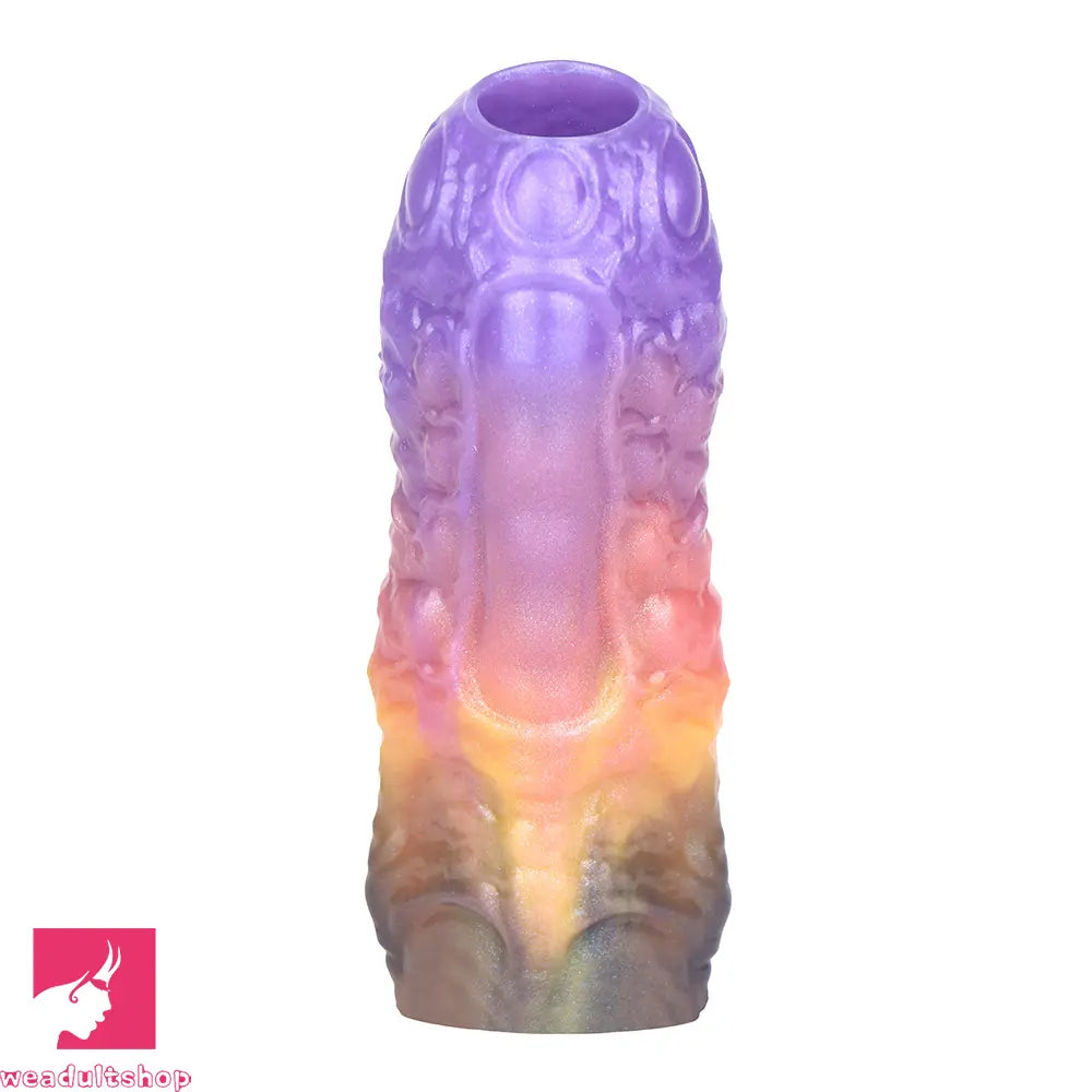 4.56in Gromsa Tentacle Silicone Soft Dildo Sleeve Cock Extender Sex Toy