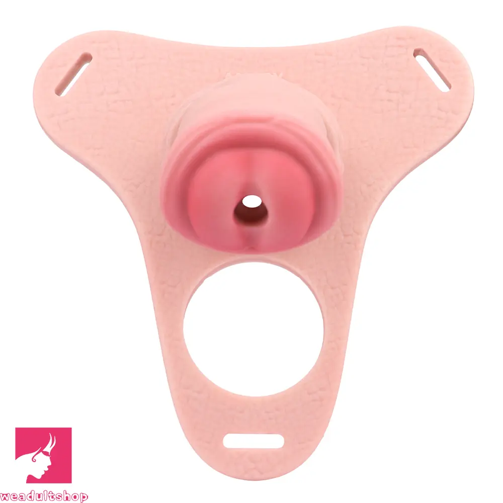 5.31in Silicone Horse Animal Penis Cage Strap on Chastity Dildo With Lock