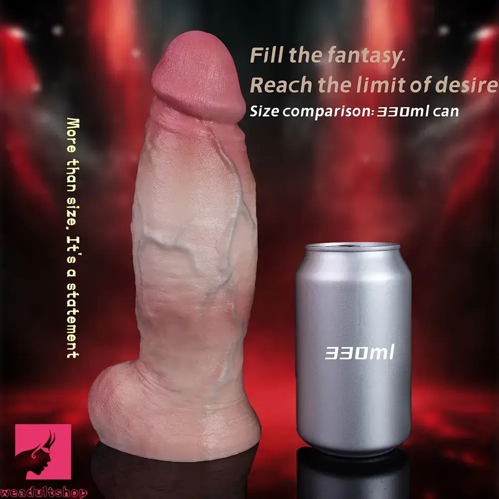 9.17in Dual Density Silicone Big Realistic Dildo Perfect For G-Spot Stimulation