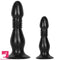 8.66in 12.2in Big Head Anal Dilation Black Big PVC Anal Plug Cock Dildo