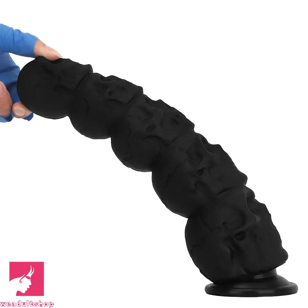 12in Silicone Skull Giant Penis Thick Huge Anal Plug Dildo For Anal Love