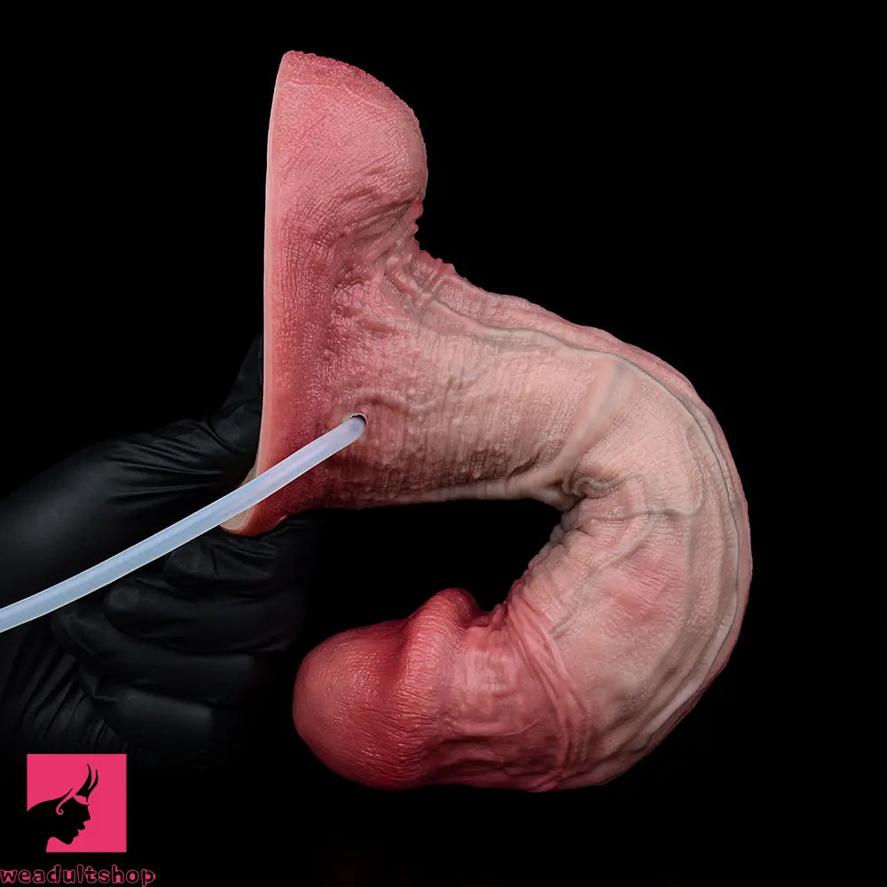 9.33in Couples Sex Game Soft Dual Density Silicone Ejaculating Dildo