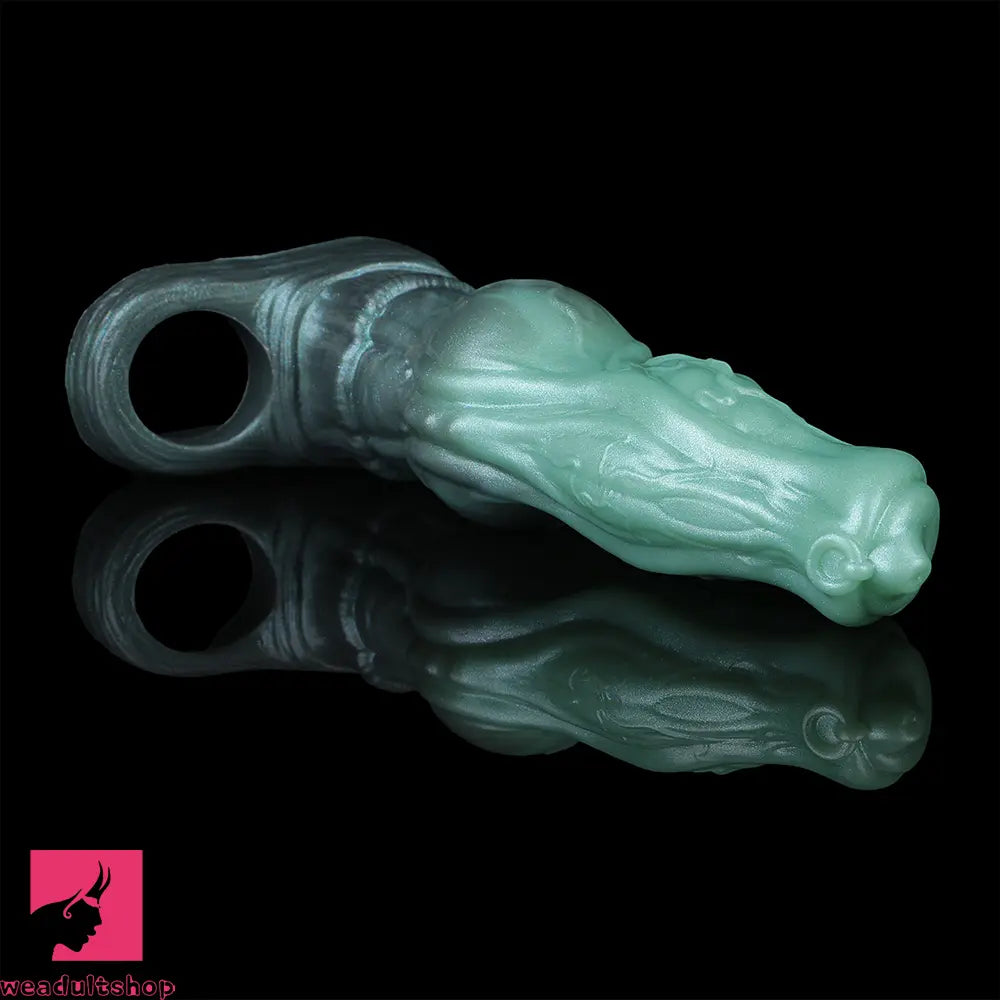 8.26in Moonbound Hound Silicone Hollow Cock Sleeve Dildo For Male Female