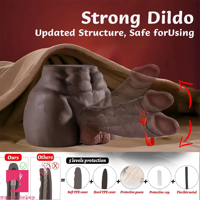 7.28in Real Dildo With 5.85lb Lifelike Body Sex Torso For Women