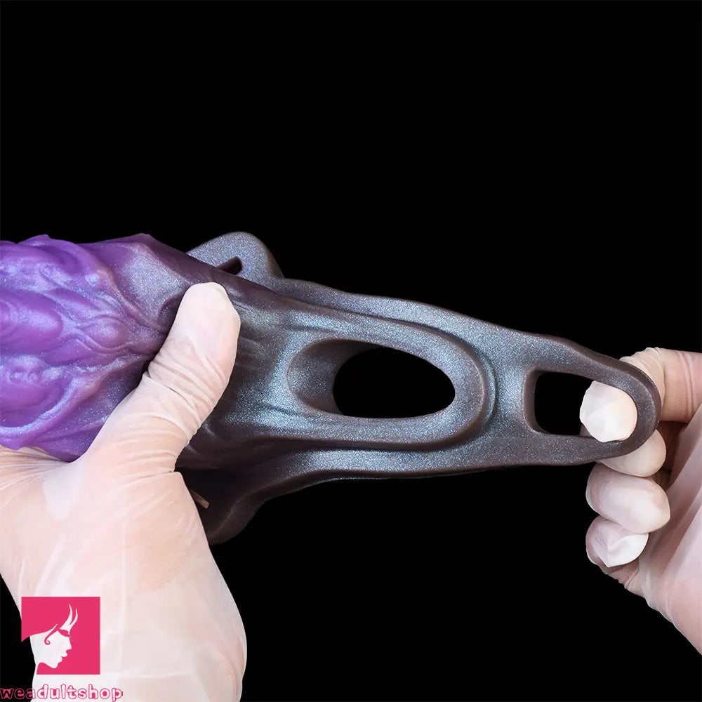5.39in Scary Dragon Beast Creature Hollow Dildo Sleeve With Cock Ring