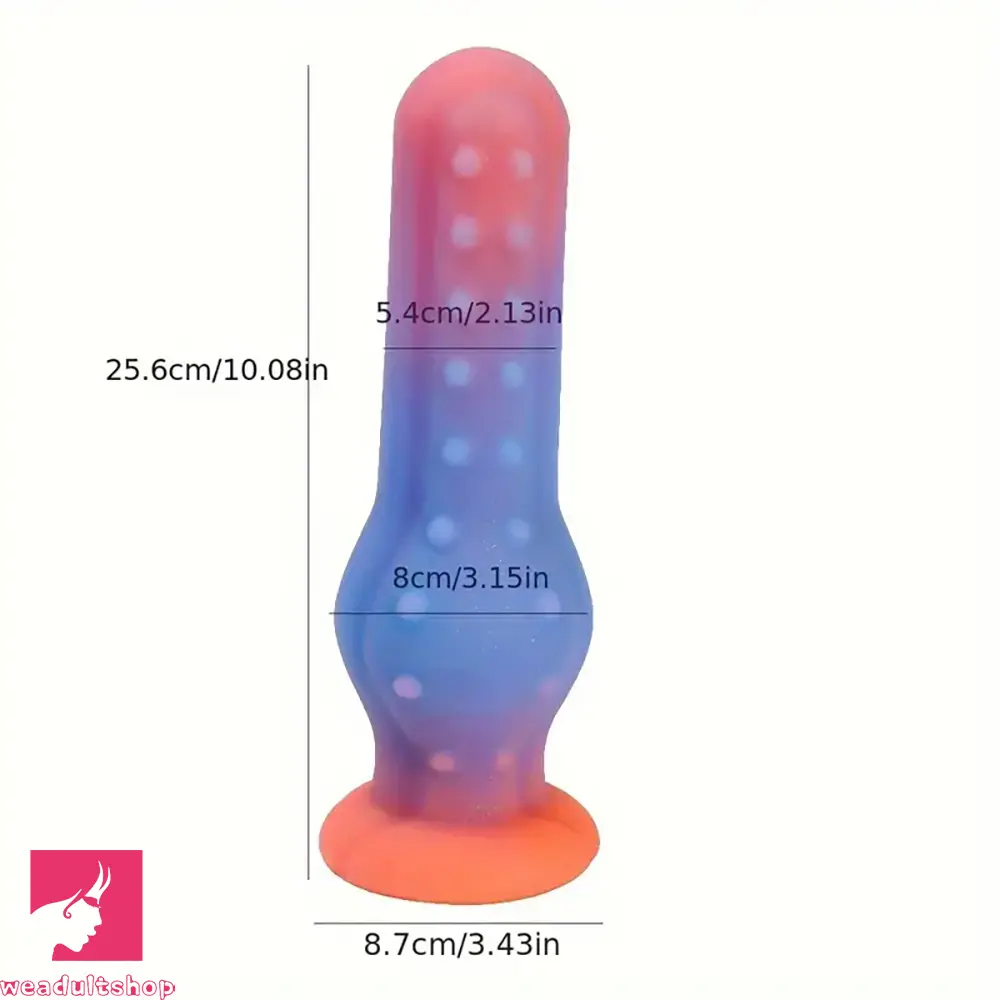 6.61in 8.17in 9.96in 12.4in Big Luminous Silicone Soft Monster Dildo