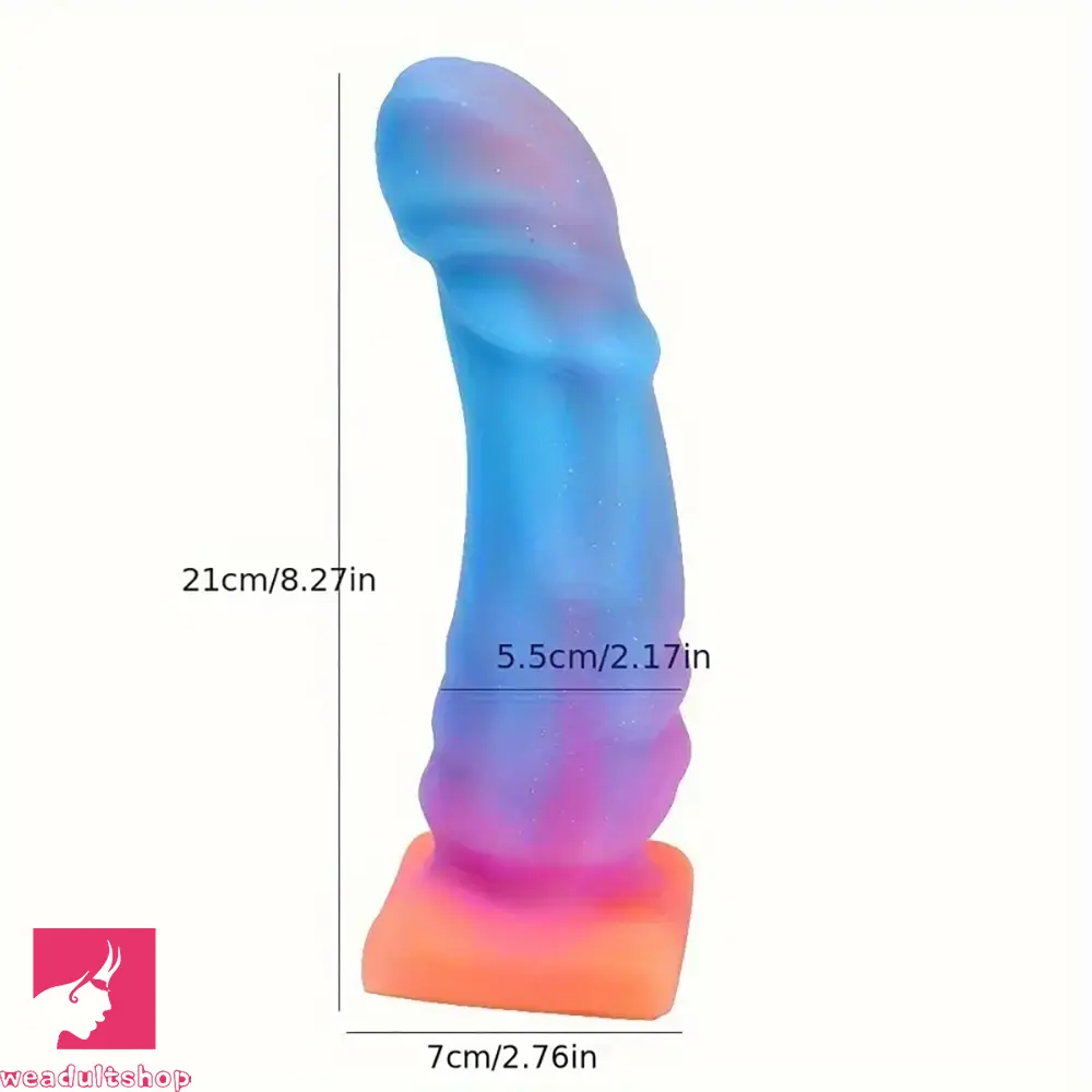 6.61in 8.17in 9.96in 12.4in Big Luminous Silicone Soft Monster Dildo