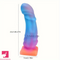 6.61in 8.17in 9.96in 12.4in Big Luminous Silicone Soft Monster Dildo