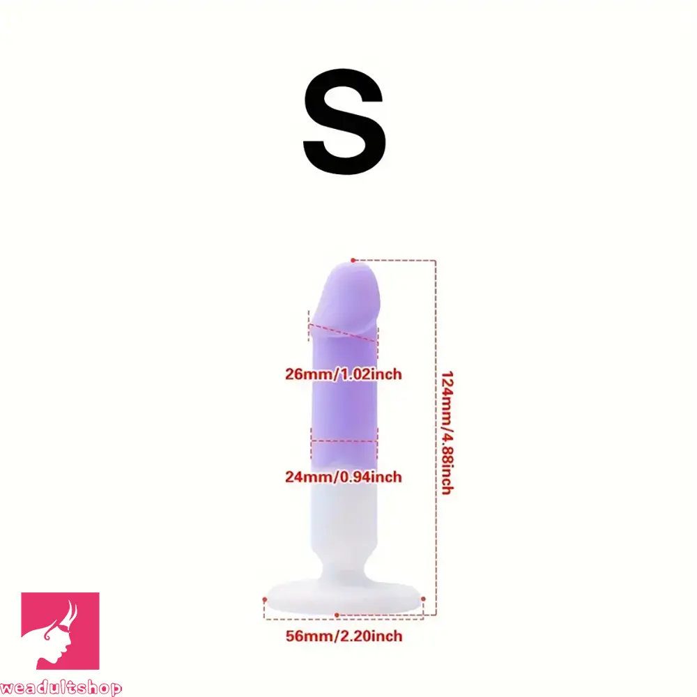 4.88in 5.28in 5.83in Silicone Small Soft Real Dildo For Beginner to Expert