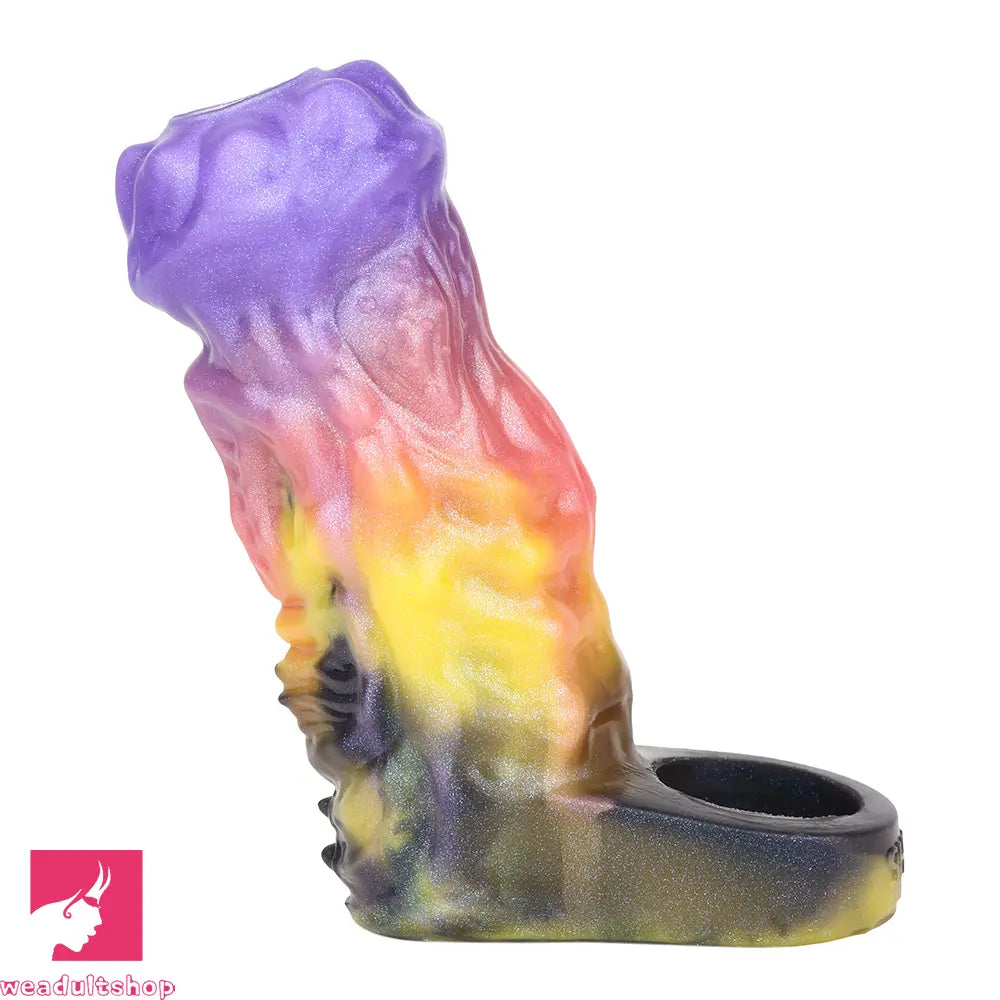 4.96in Ozuros Fantasy Odd Silicone Soft Dildo Sleeve Cock Extender Toy
