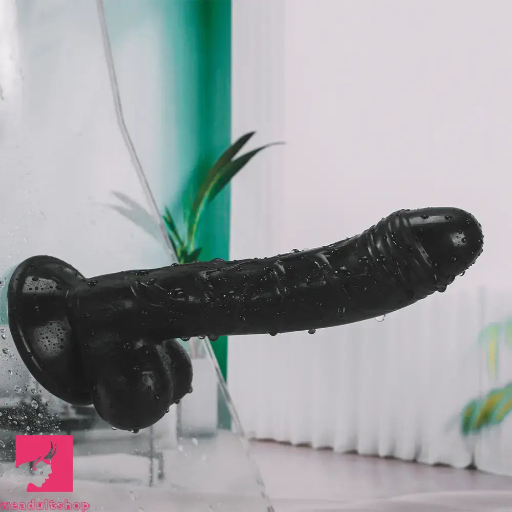7.28in Real PVC Skin Anal Vaginal Stimulation Dildo Sex Love Toy