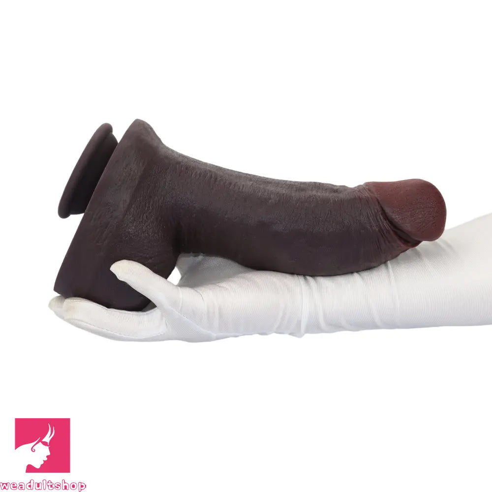 10.64in Real Skin Thick Big Silicone Curved Dildo For Vaginal Flirting Toy