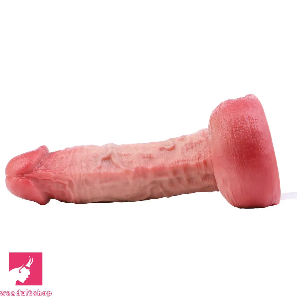 7.2in Liquid Silicone Double Layer Real Cock Cumming Dildo For Ejacluting