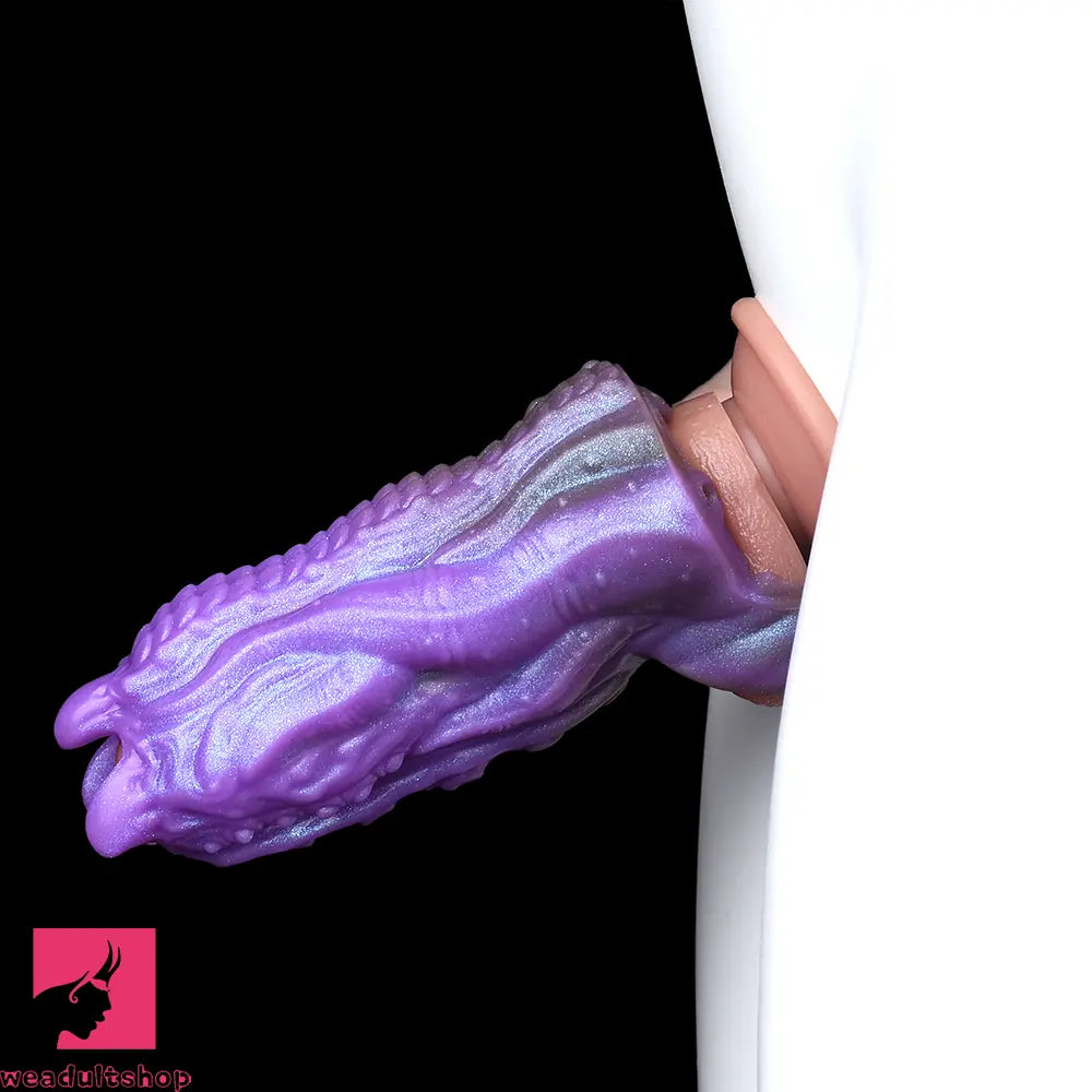 5.19in Dragon Tentacle Spiked Cock Creature Fantasy Hollow Dildo Sleeve