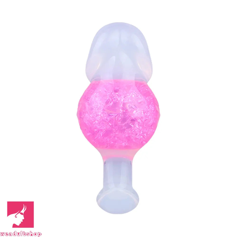 4.96in Luminous Silicone Anal Beads Dildo Anal Sex Toy For Adult Cock