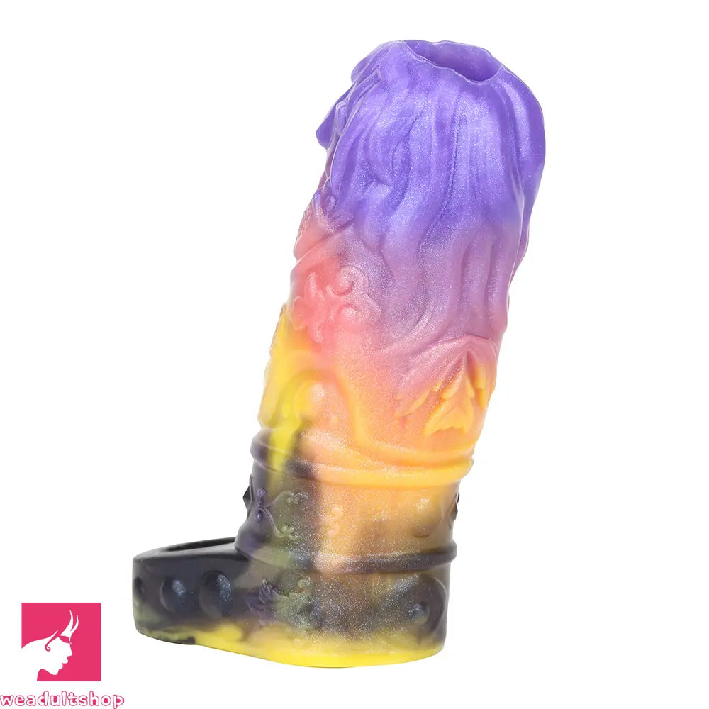 4.92in Fantasy Odd Small Silicone Soft Dildo Sleeve Cock Extender Toy