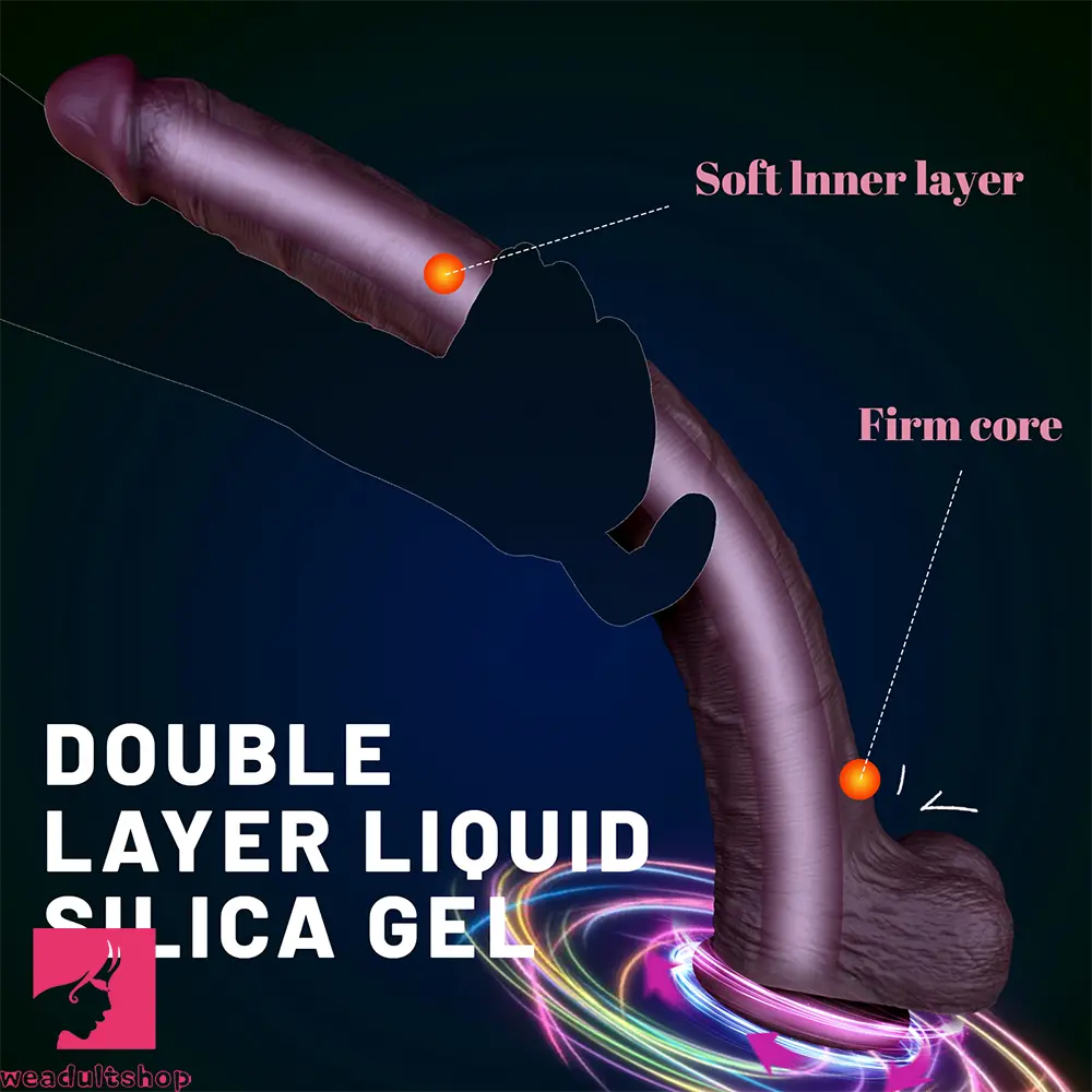 16.54in Extra-long Dual-Density Liquid Silicone Soft Huge Anal Dildo